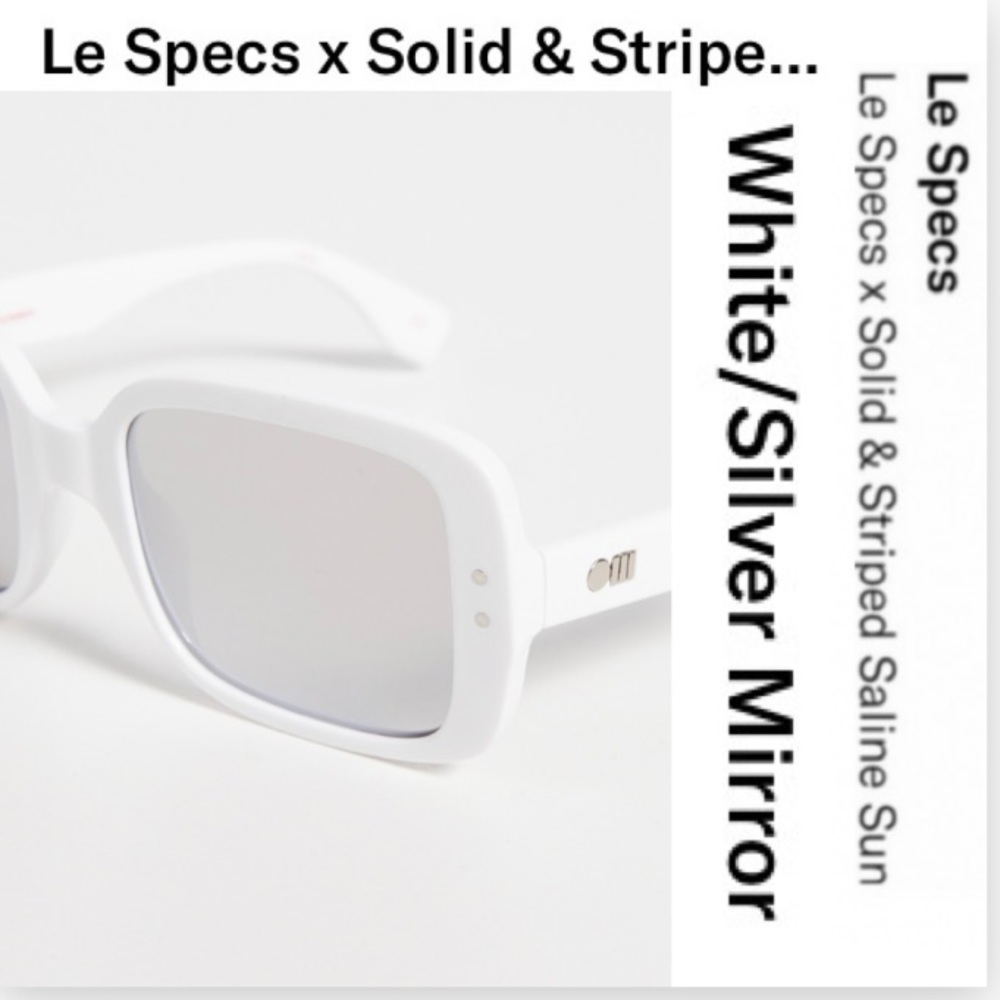 Le Specs White Mirrored Sunglasses - Picture 4 of 14